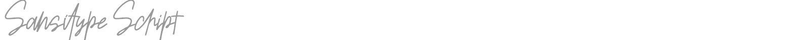 Sansitype Script font preview
